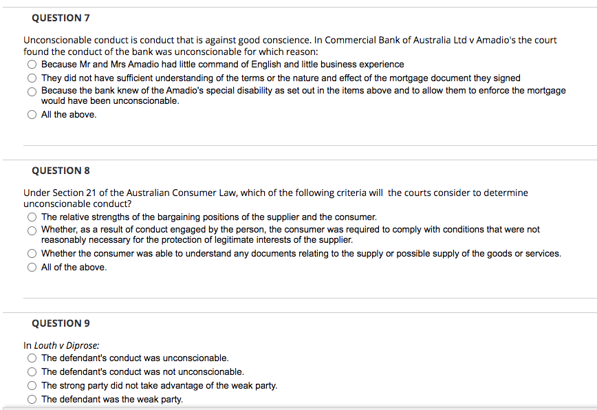 party has been fradulent. () Where one party has been negligent. ()