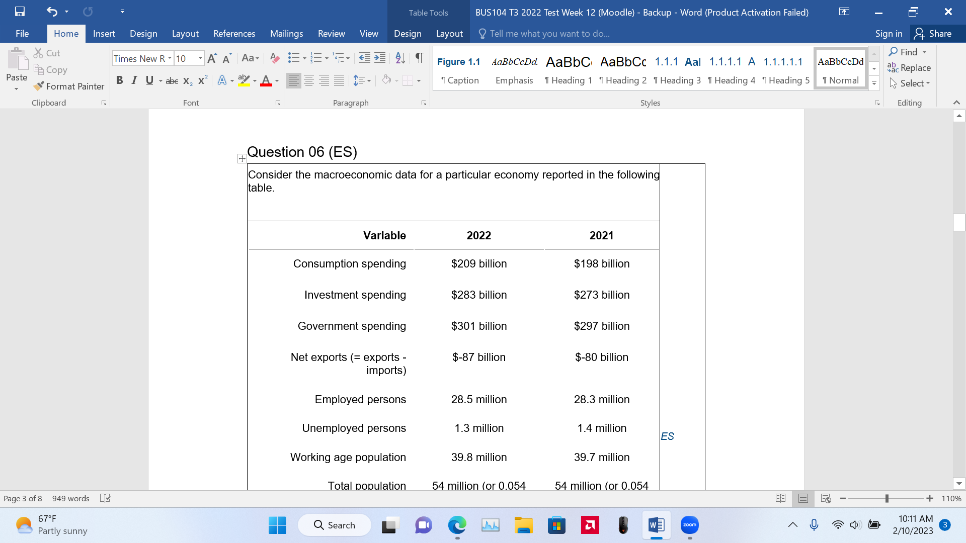 BUS104 T3 2022 Test Week 12 (Moodle) - Backup - Word