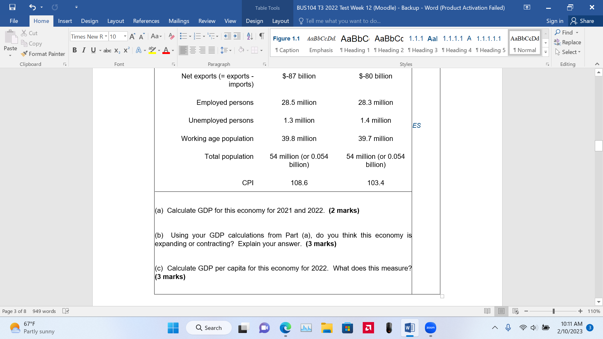 (Product Activation Failed) X C5 Table Tools File Home Insert Design Layout