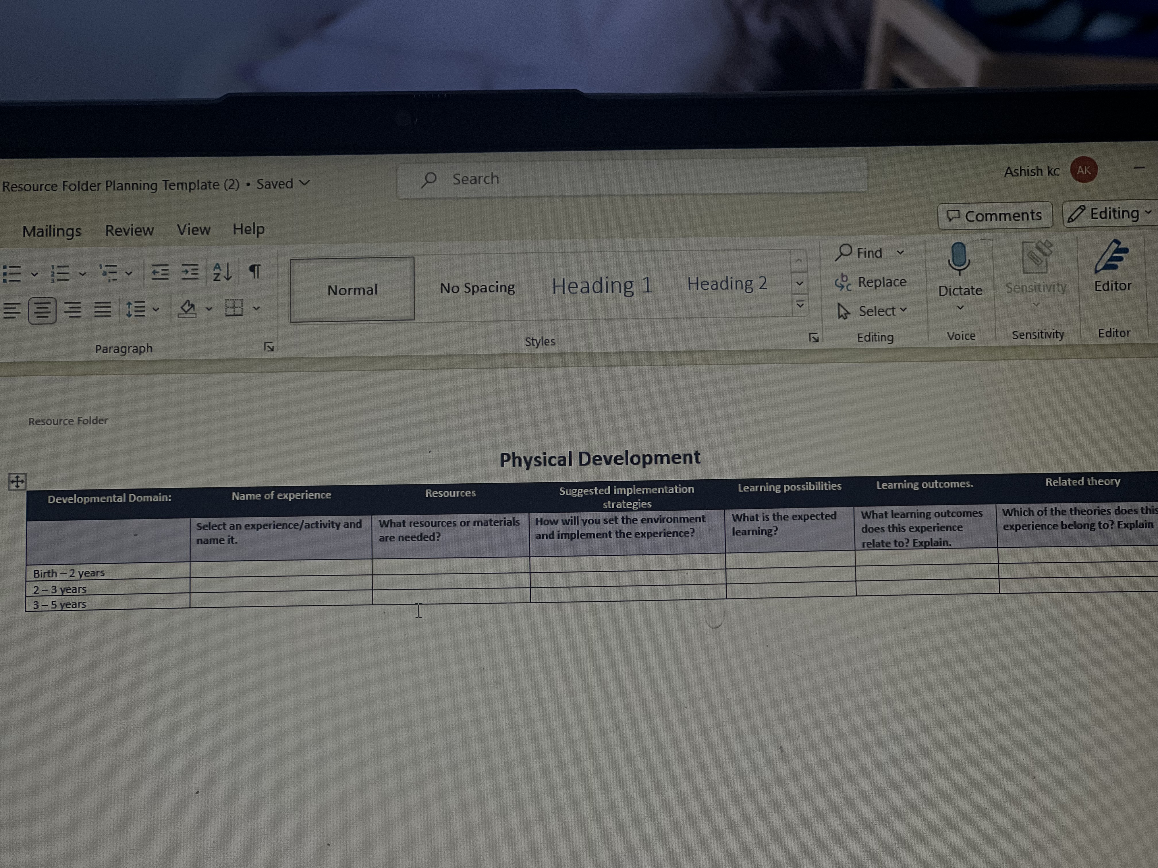 per my assessment requirements we need to only do age groups of