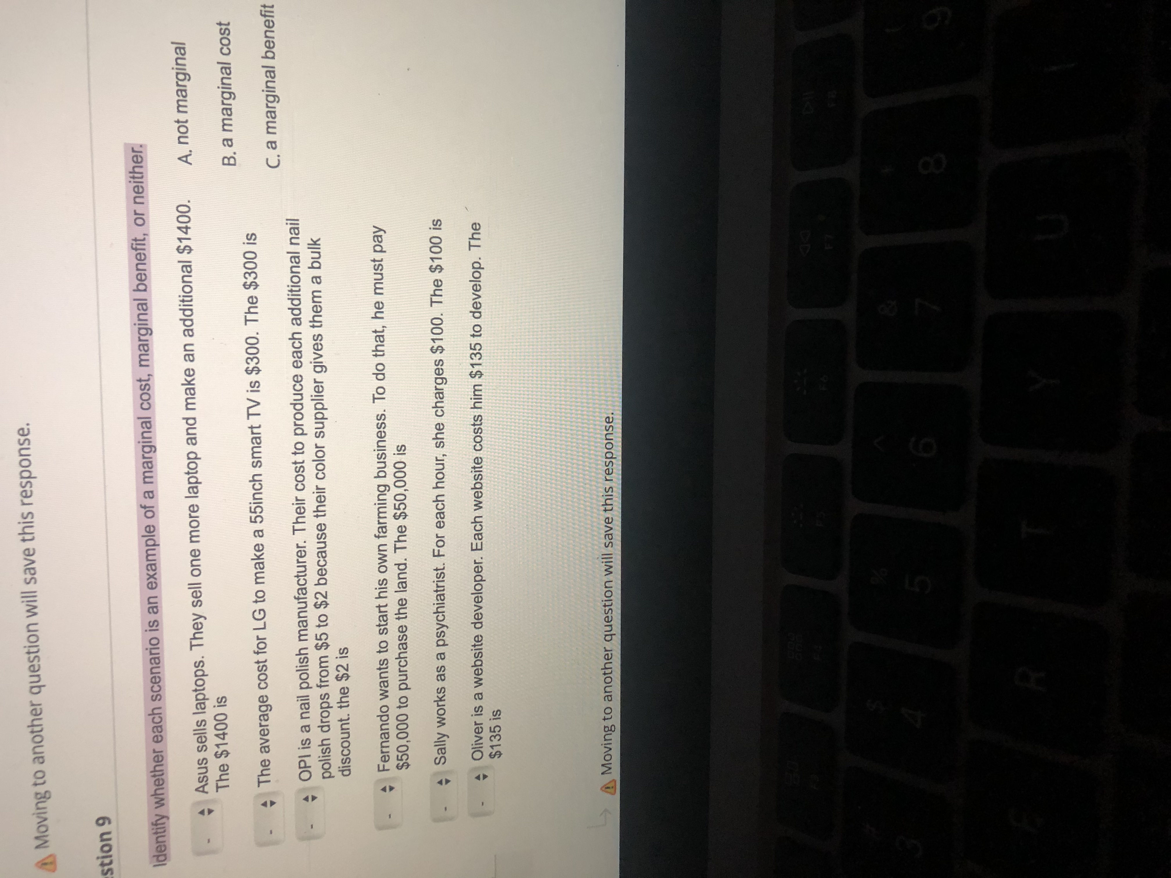 Moving to another question will save this response. stion 9 Identify