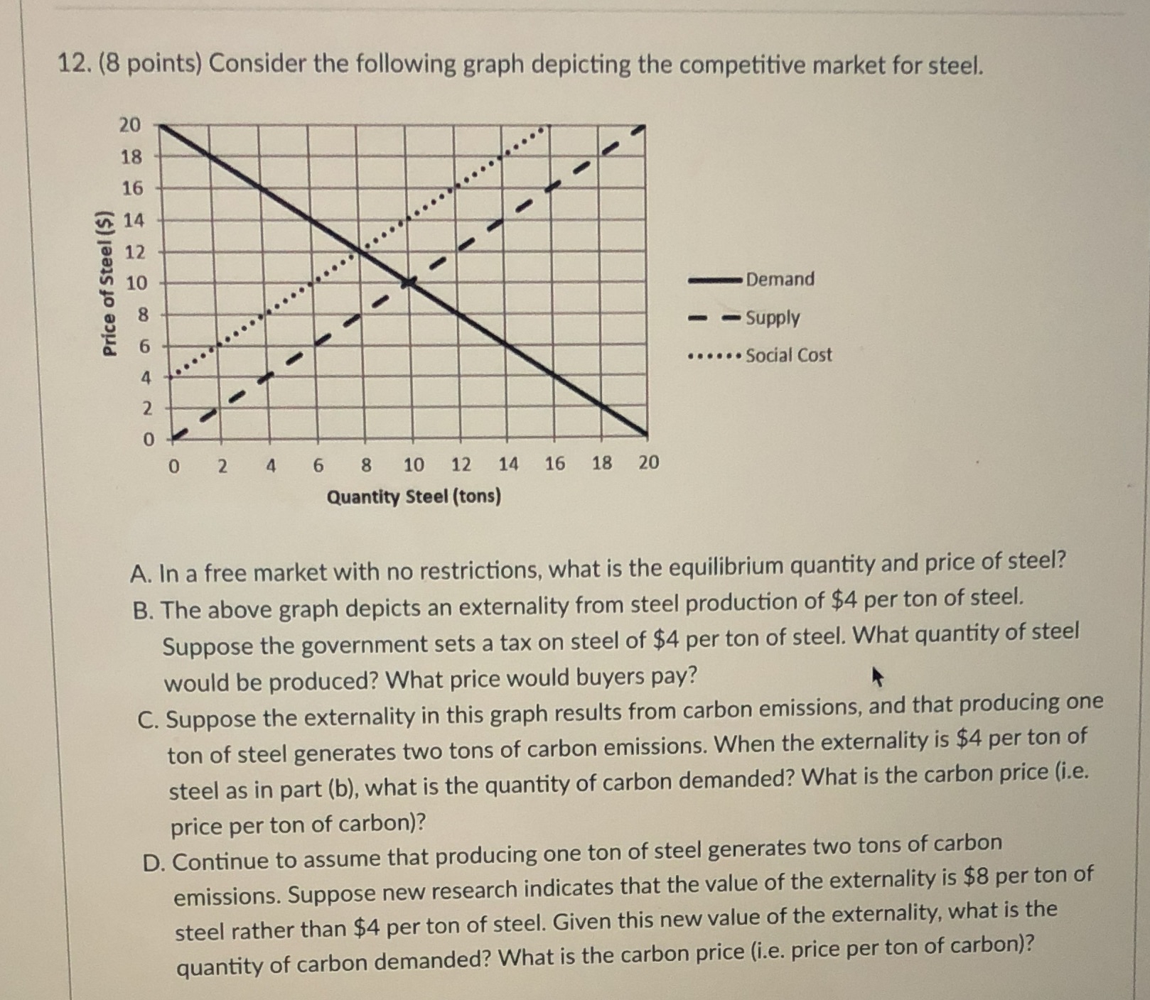  Hw question please help 12. (8 points) Consider the following graph