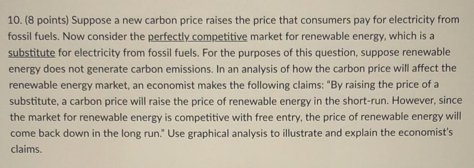 new carbon price raises the price that consumers pay for electricity from