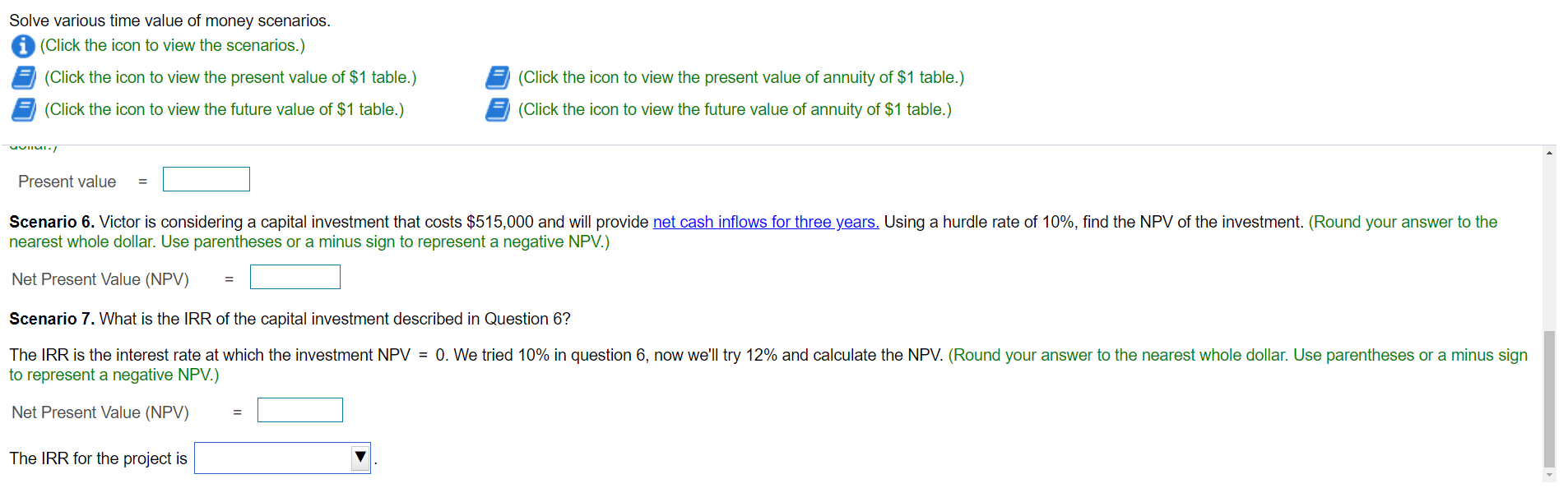 the question asap please and thank you. Solve various time value of