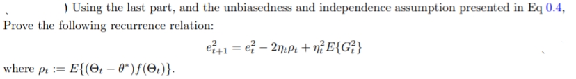 Answer...... ) Using the last part, and the unbiasedness and independence