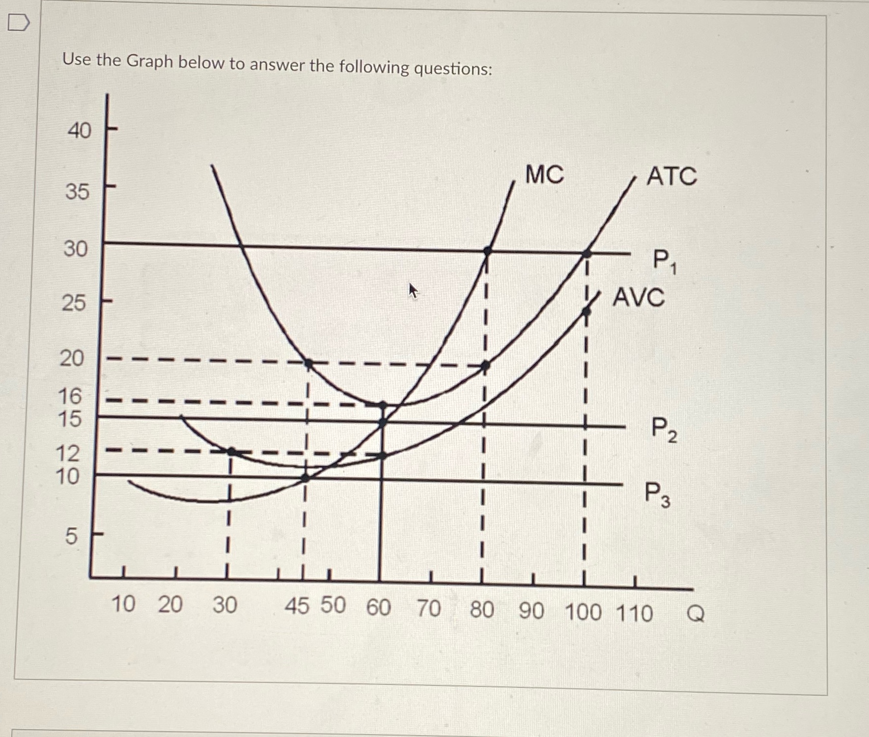  D Use the Graph below to answer the following questions: 40