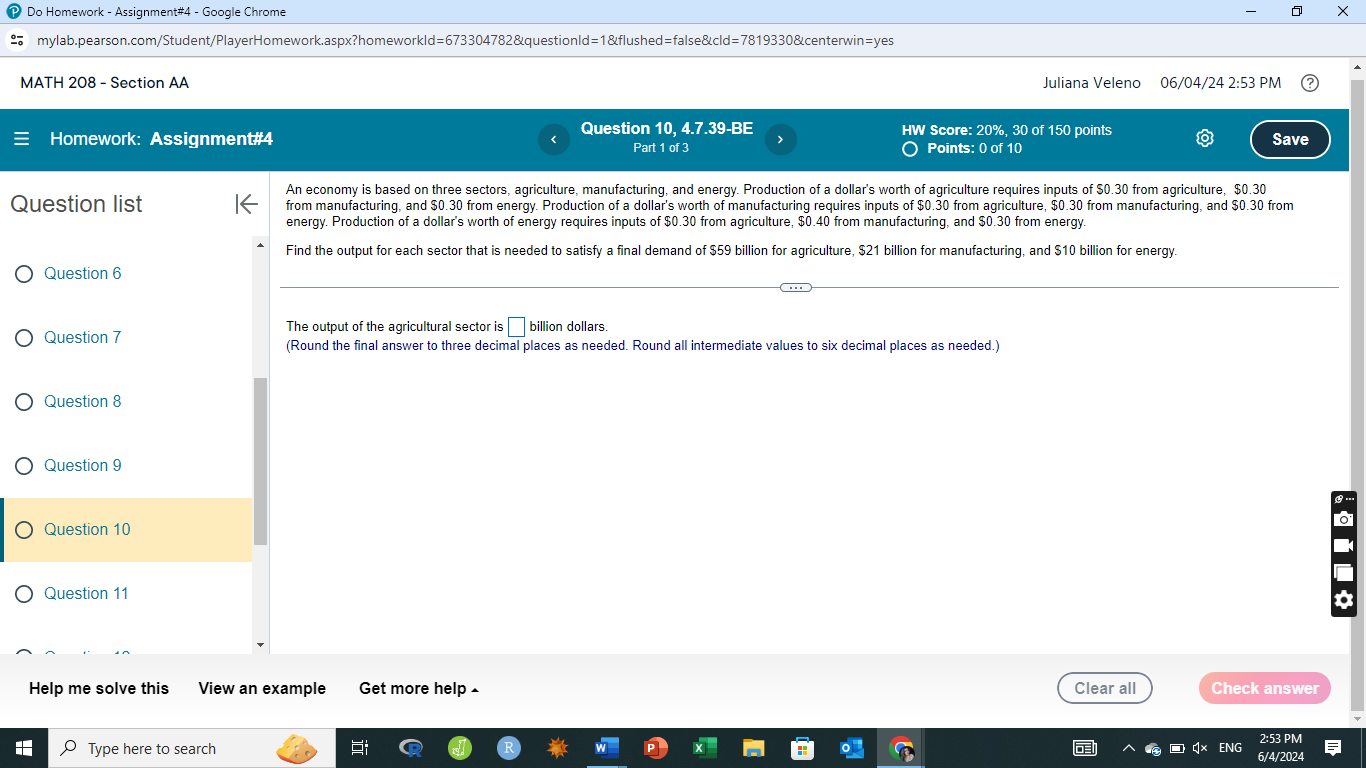@ Do Homework - Assignment#4 - Google Chrome o 23 mylab.pearson.com/Student/PlayerHomewaork.aspx?homeworkld=6733047828