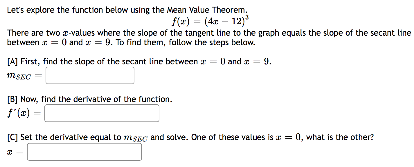 on the interval - 1, 3). Evaluate this function at the endpoints