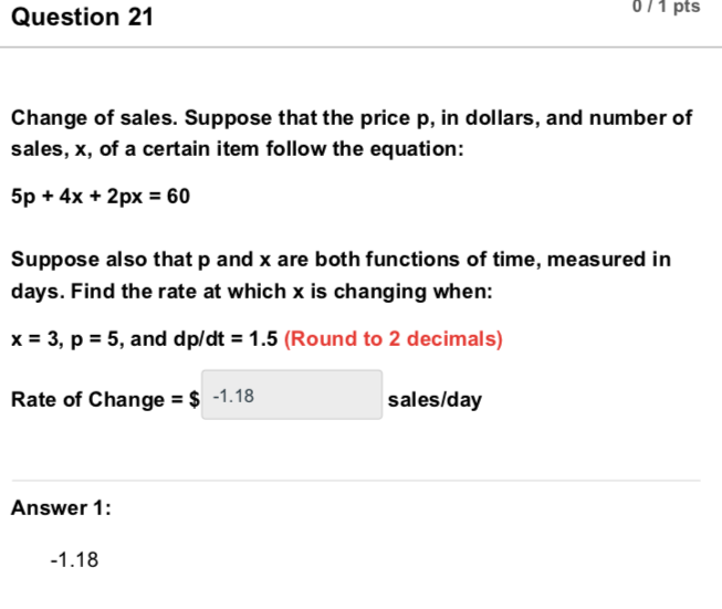 certain item follow the equation: 5p+4x+2px=5l1 Suppose also that p and I
