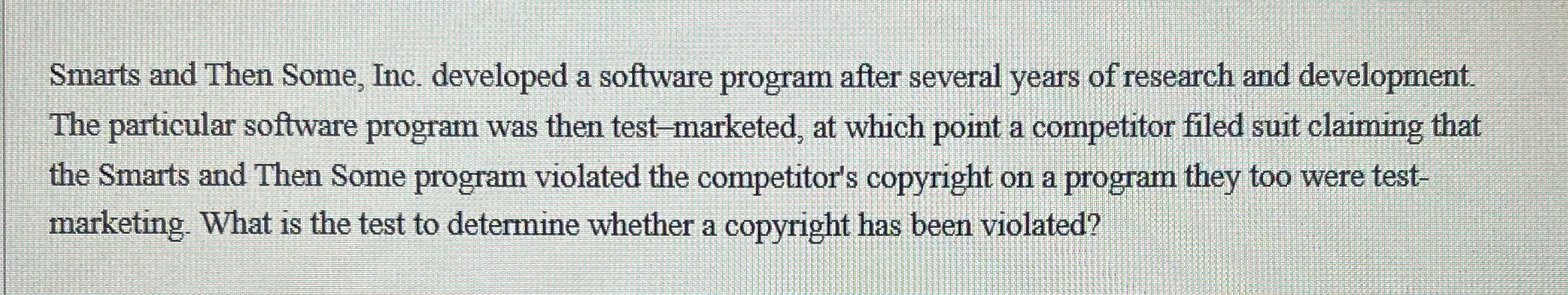 years of research and development. The particular software program was then test-marketed,