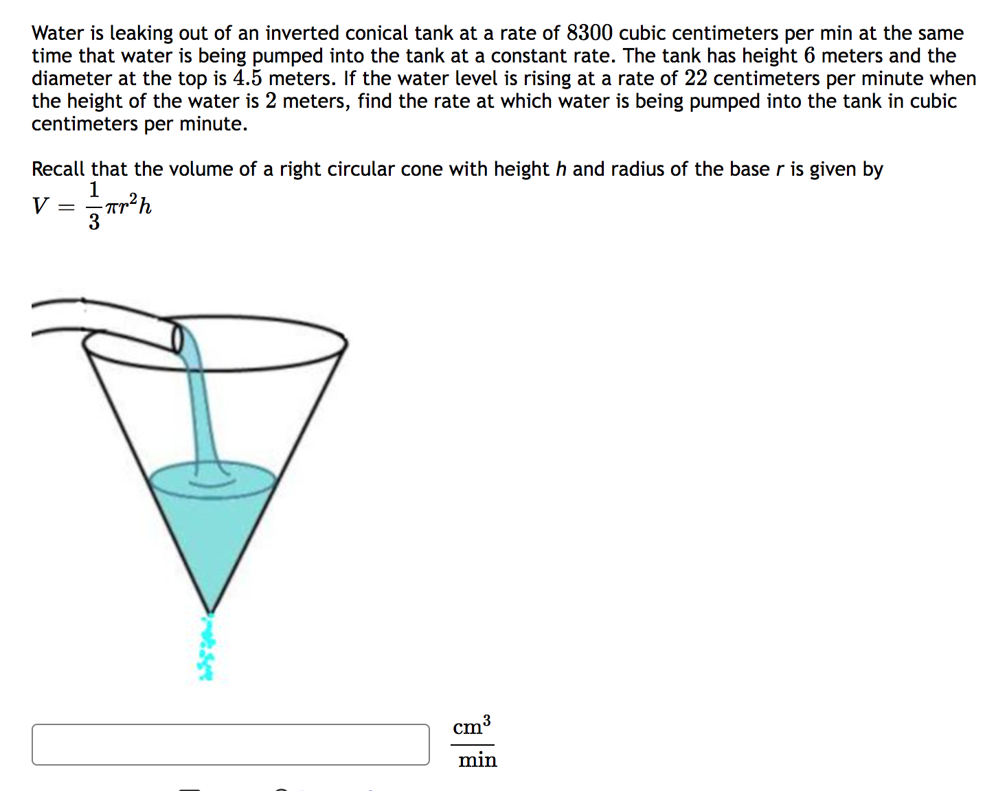 volume is 660 cubic centimeters and the pressure is 83 kPa and