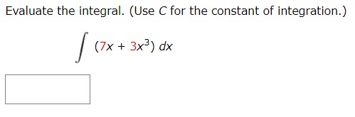 C for the constant of integration.) ( v - 2 + 7