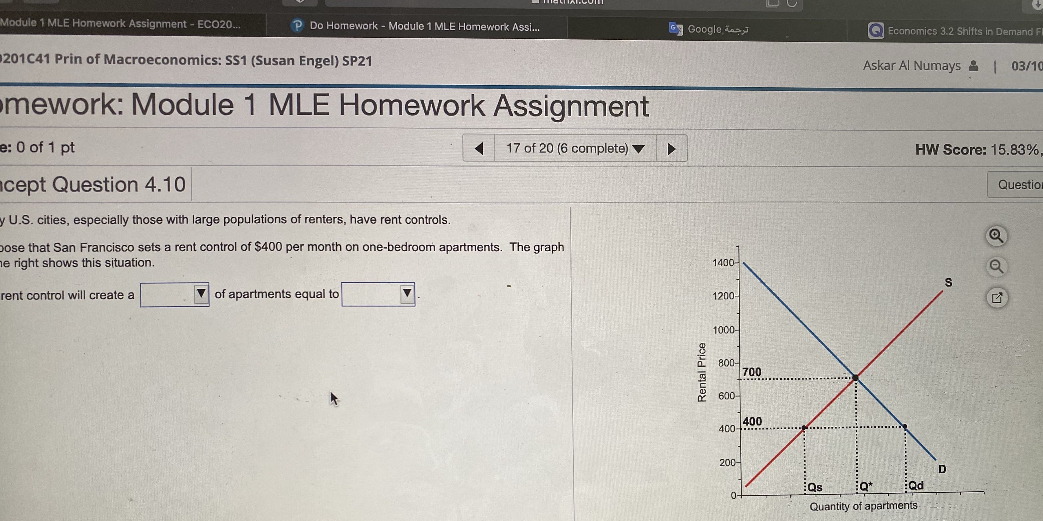 Module 1 MLE Homework Assi... Google, AsJ Economics 3.2 Shifts in Demand
