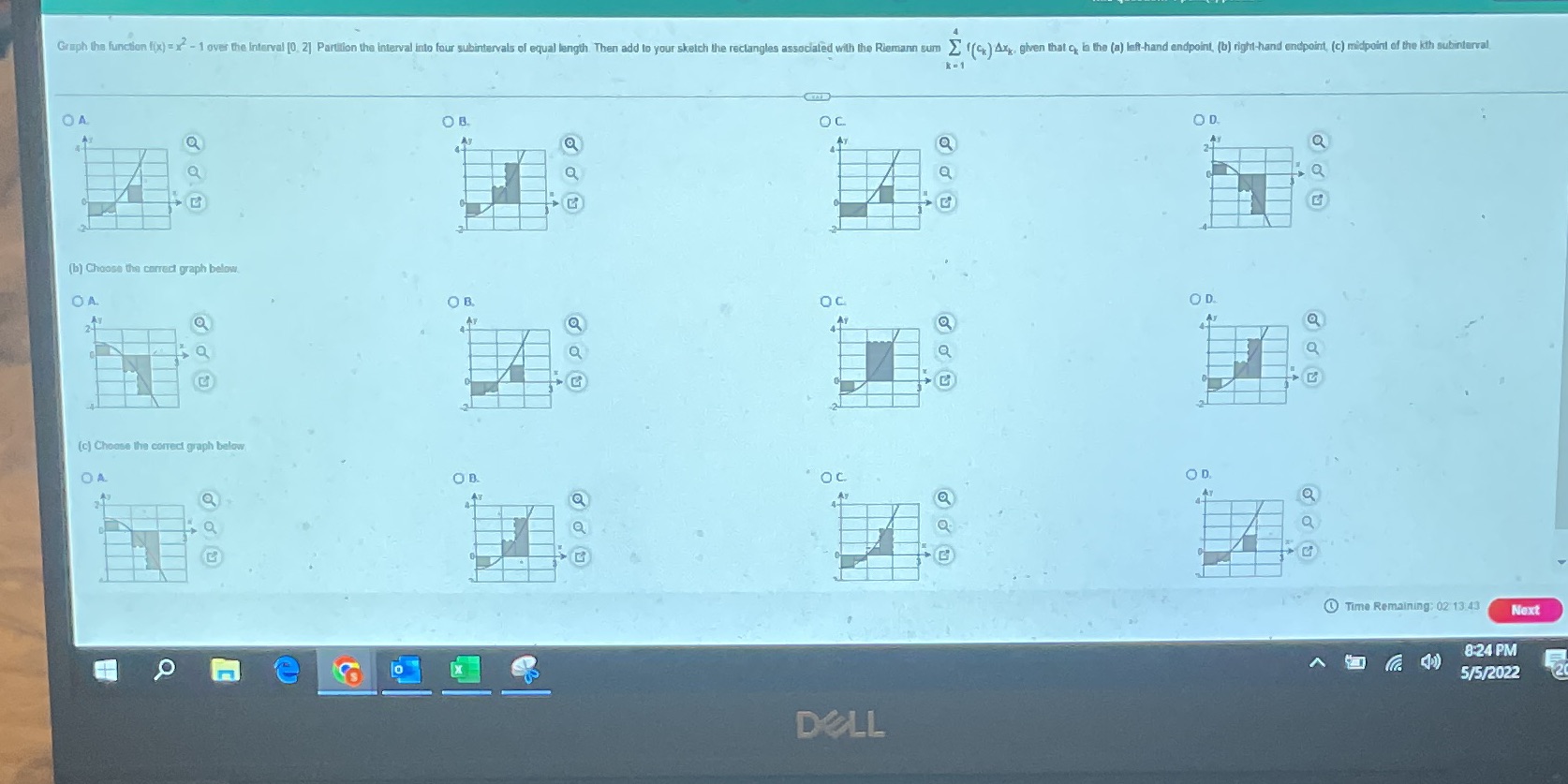  Graph the function fix) = x"- 1 over the Interval [0,