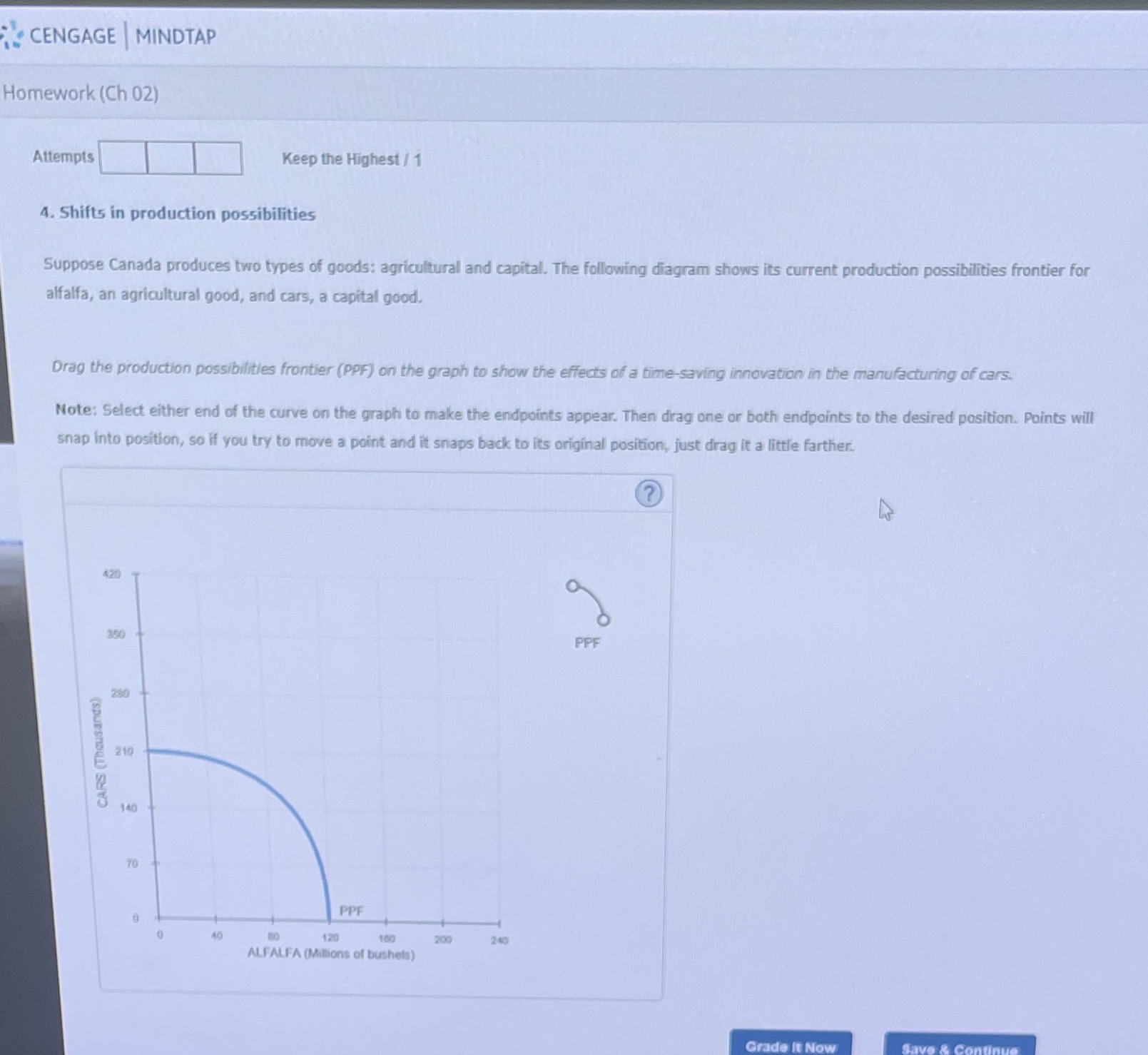 4. Shifts in production possibilities Suppose Canada produces two types of goods:
