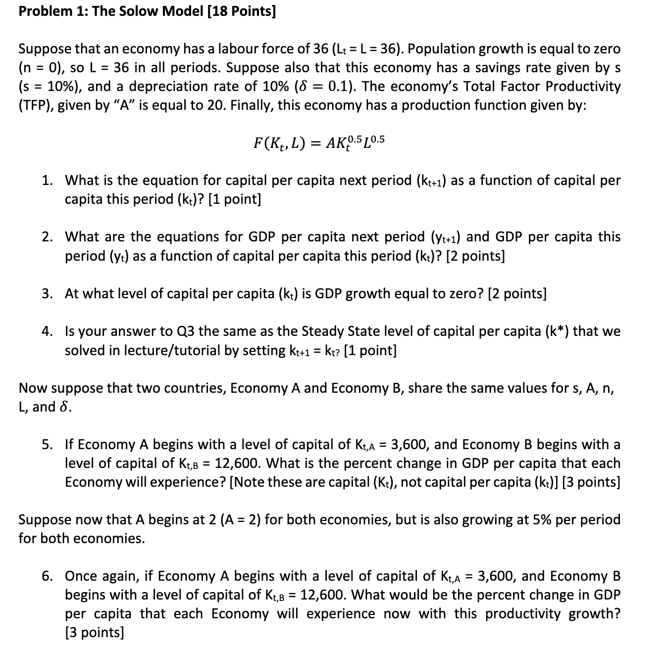 growth is equal to zero (n=0), soL=36in all periods. Suppose also that