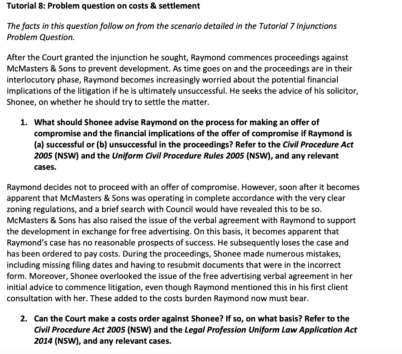 on the New South Wales South Coast. His establishment is a very