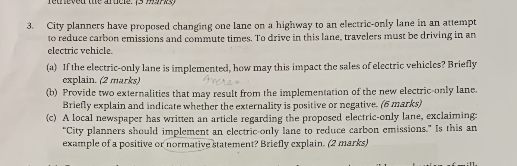 marks 3. City planners have proposed changing one lane on a highway