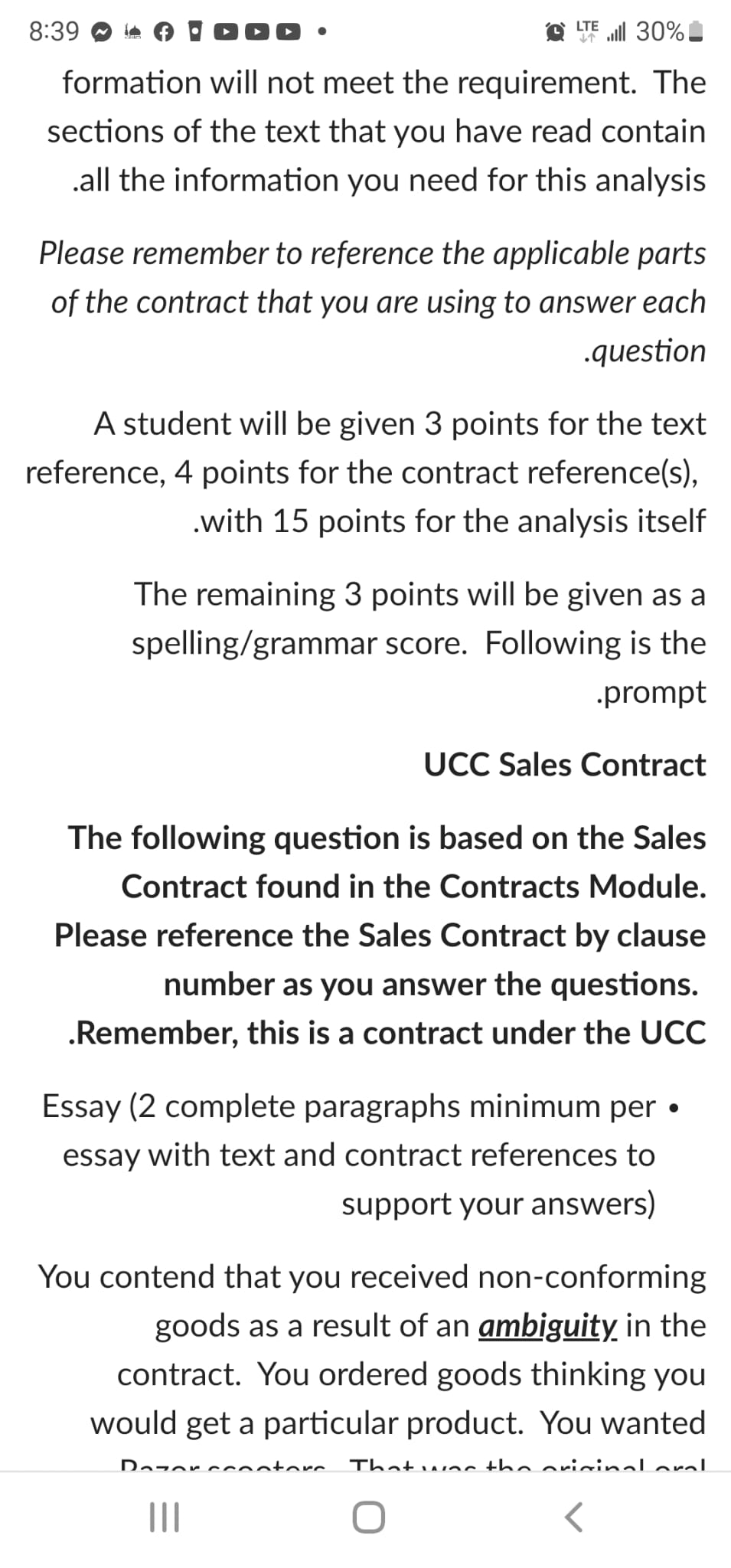 read and comprehend the contract so the appropriate contract clause can be