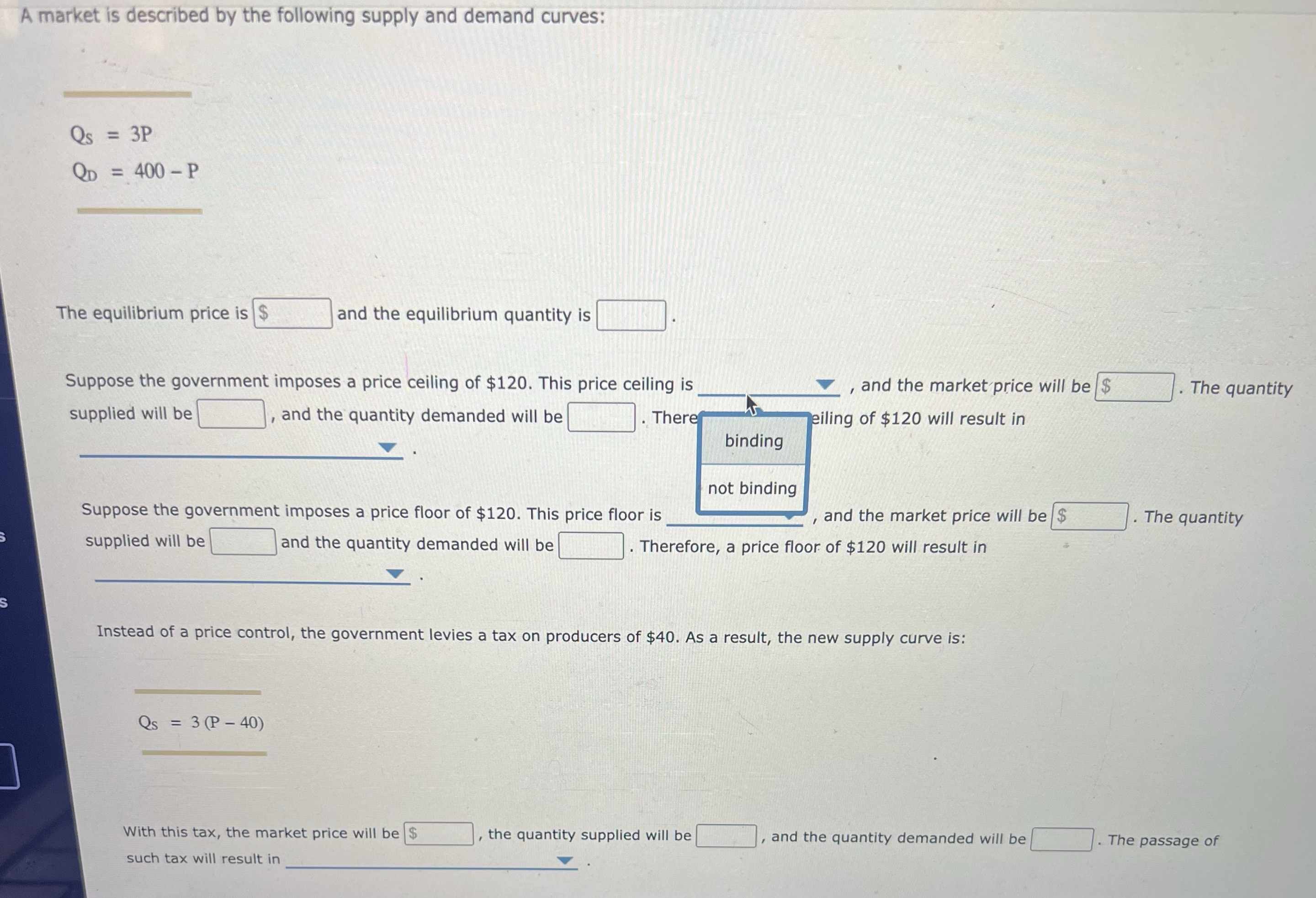  Answer the blanks and choices are binding/ not binding and the