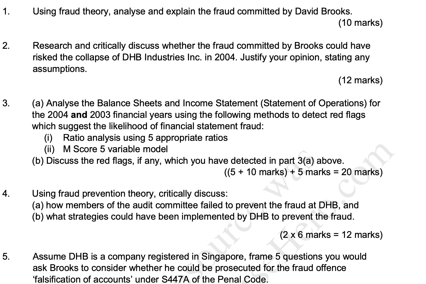 Brooks. (10 marks) Research and critically discuss whether the fraud committed by
