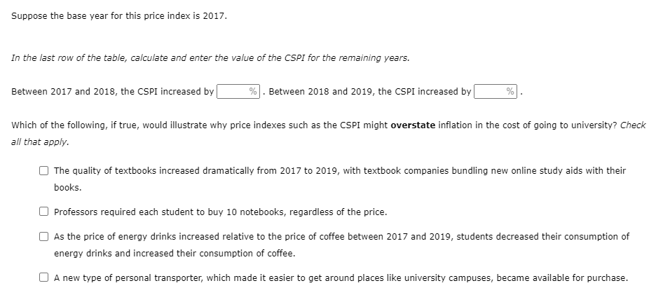 price index, the Canadian Student Price Index (CSPI), based on a typical