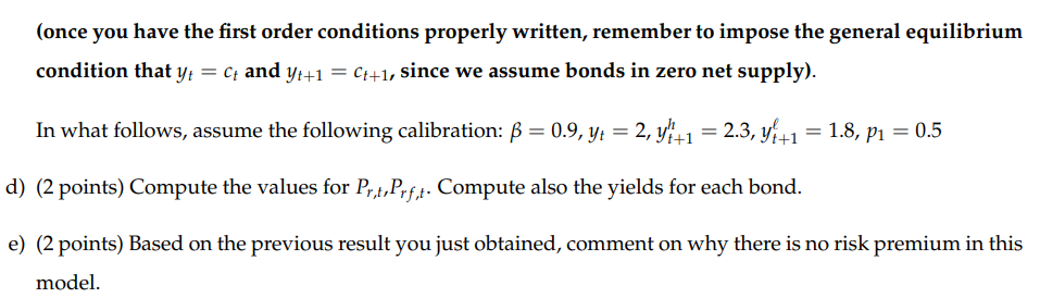 there are two types of discount bonds: a risk free bond (B;-'r
