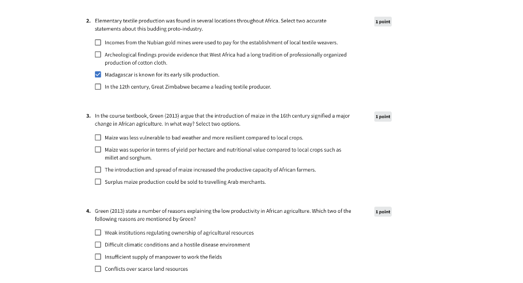 Select two accurate 1 point statements about this budding proto-industry. Incomes from