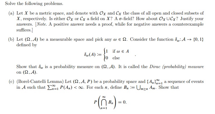Is either Ox or Cx a field on X? A o-field? How