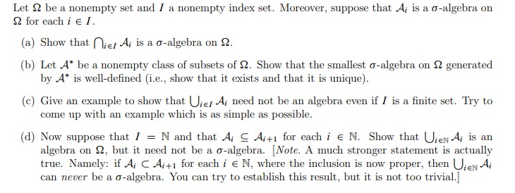 proof, while for negative answers a counterexample suffices. (b) Let (2, A)