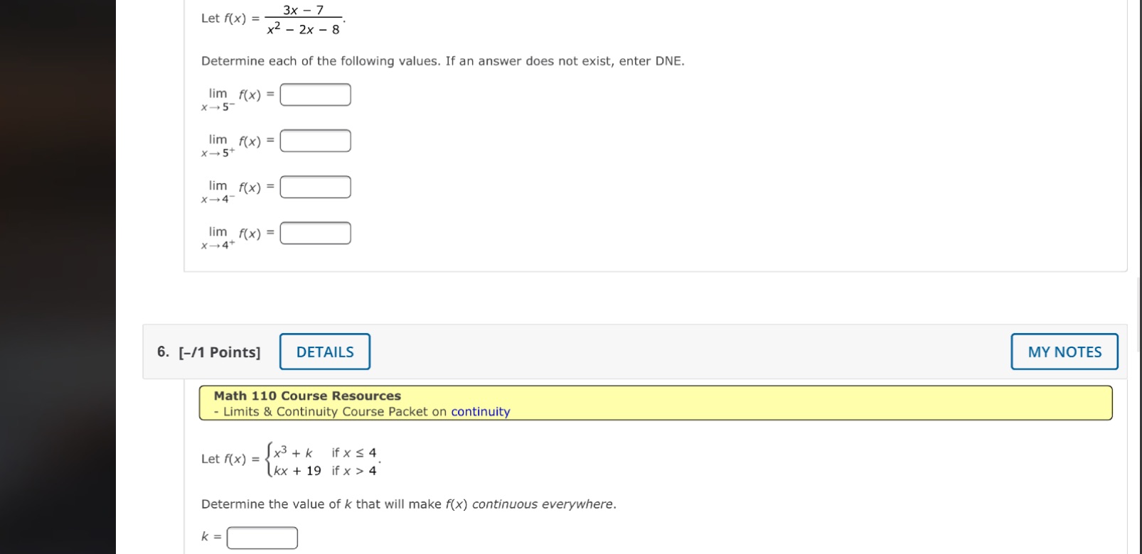 Let f(x) = 3x - 7 x2 - 2x - 8