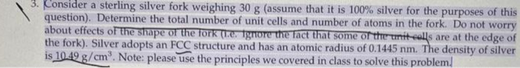 solve ASAP please give correct answer 3. Consider a sterling silver