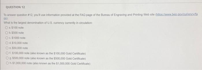 the FAQ page of the Bureau of Engraving and Printing Web site