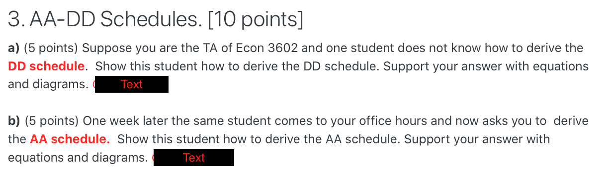  3. AADD Schedules. [10 points] a) (5 points) Suppose you are
