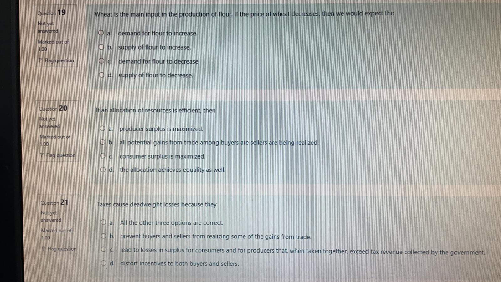 sir i am stuck for this question Question 19 Wheat is