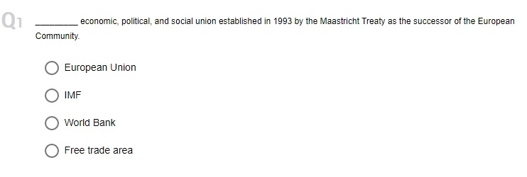 Please answer all 10 questions by choosing the correct option for