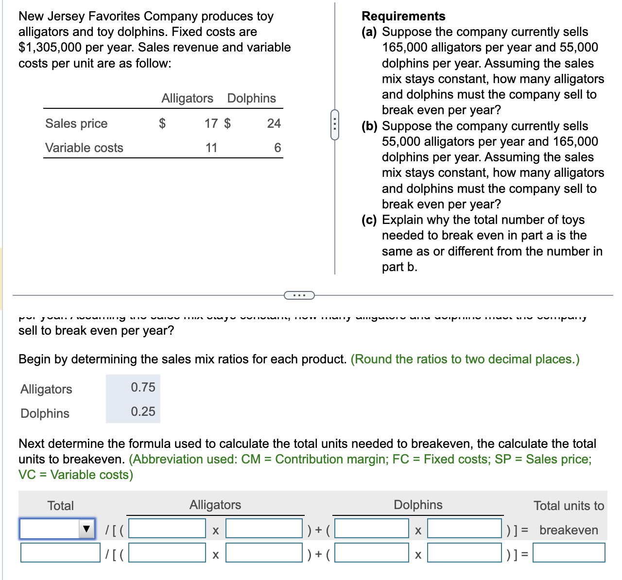 $ 1.10 $ 0.60 20,000 Chicken sandwiches 1.30 0.70 22,000 French fries