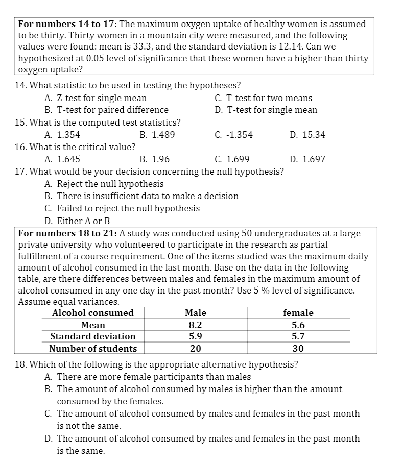 make sense. 8. The alternate hypothesis is wrong at 5% of the