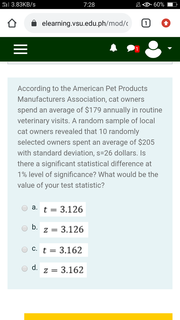 taken to have a normal distribution in the population. a t~-3.333, to.005.(v=15)