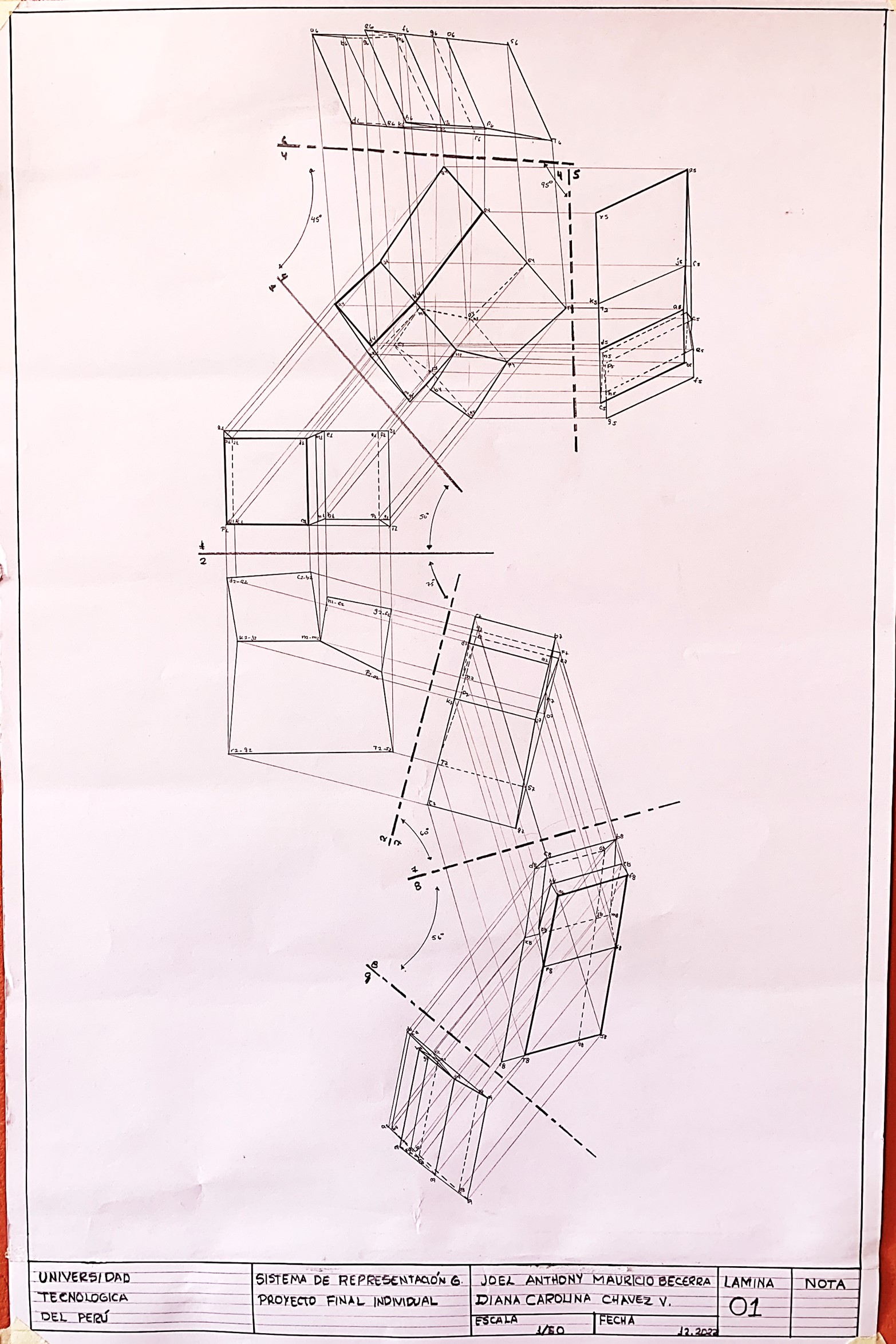 SISTEMA DE REPRESENTACION G. JOEL ANTHONY MAURICIO BECERRA LAMINA NOTA TECNOLOGICA PROYECTO