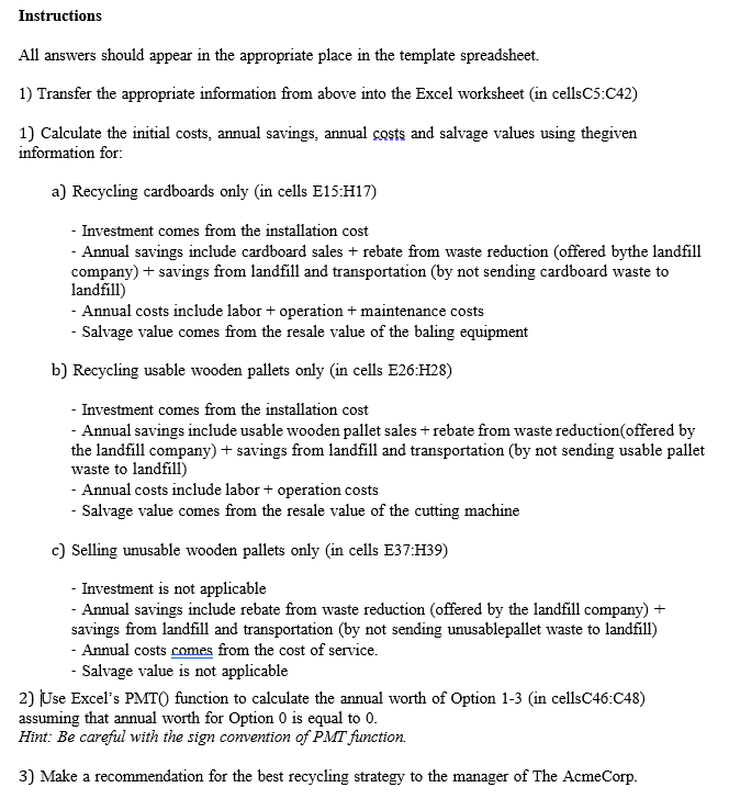 Usable Wooden Pallets Number of Usable Pallets [per year] Investment Annual Savings