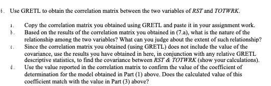 in conjunction with the data provided in the datale Assignmmr2restxis, to obtain