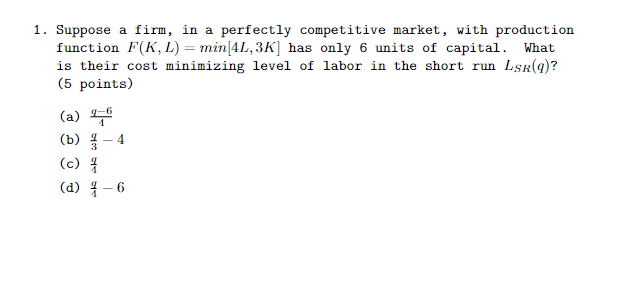 L) = KLIK+L has increasing returns to scale. Remember the scale factor