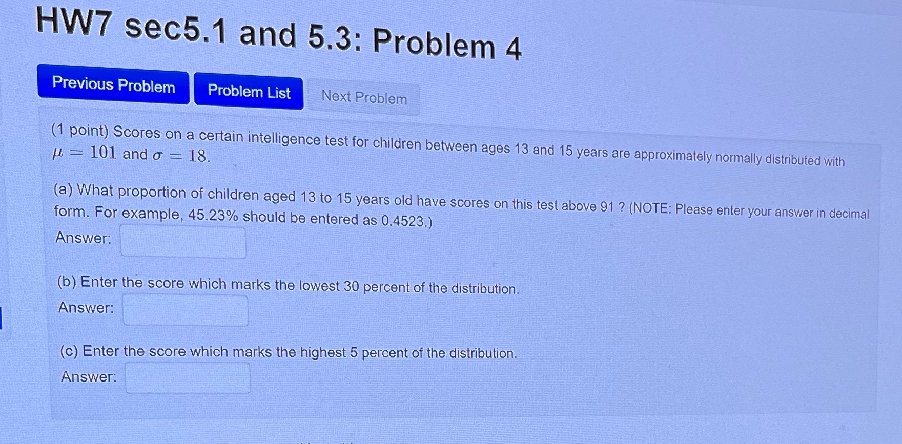  HW7 sec5.1 and 5.3: Problem 4 Previous Problem Problem List Next