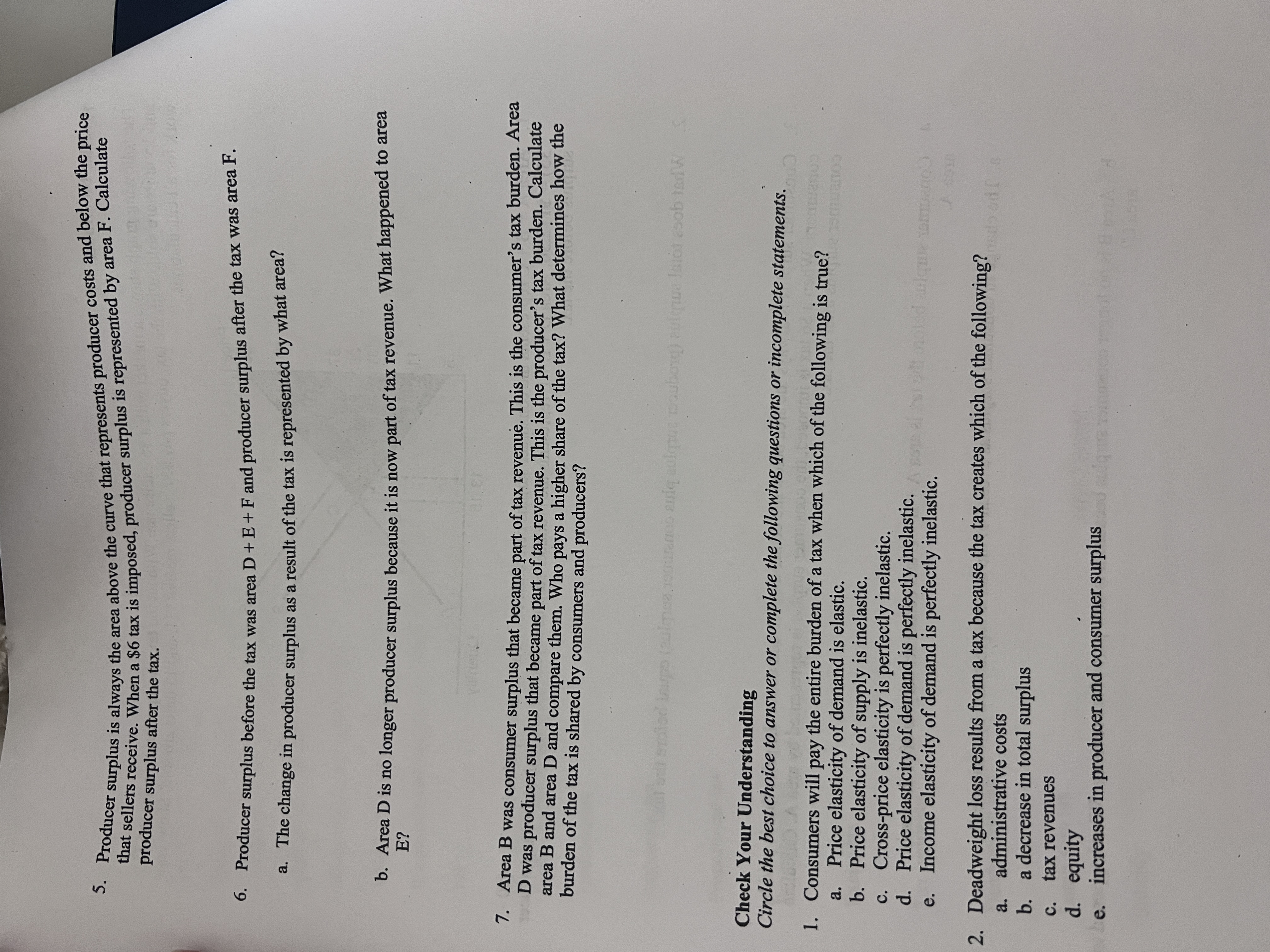 D, Pe, le, CS, and PS (T or | or - or