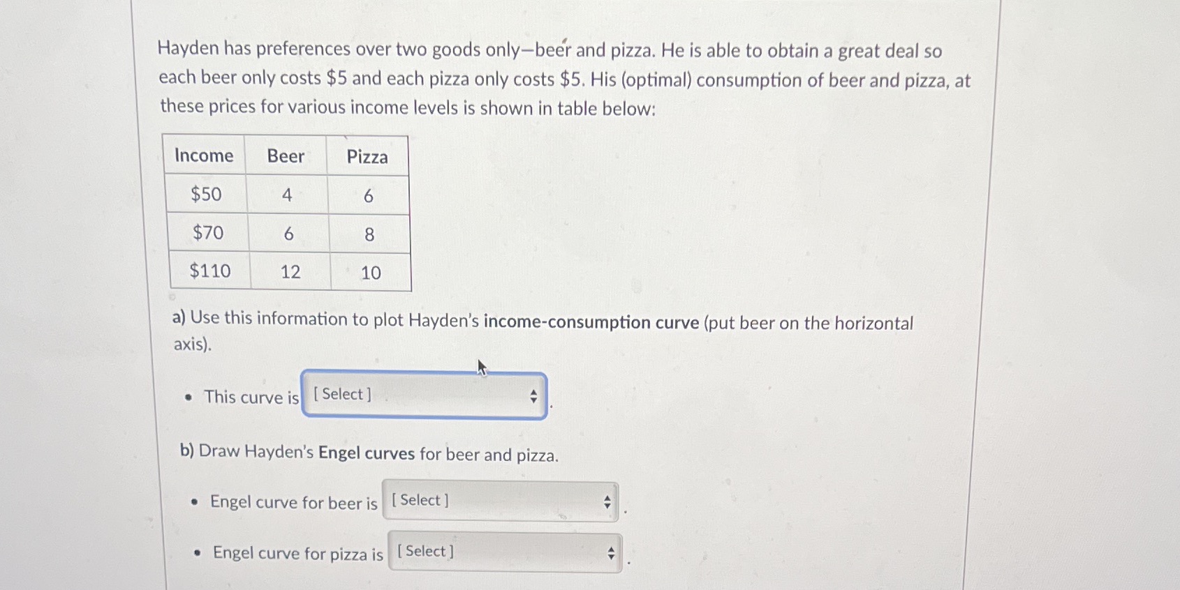  for question a and b, select from a vertical line/ a