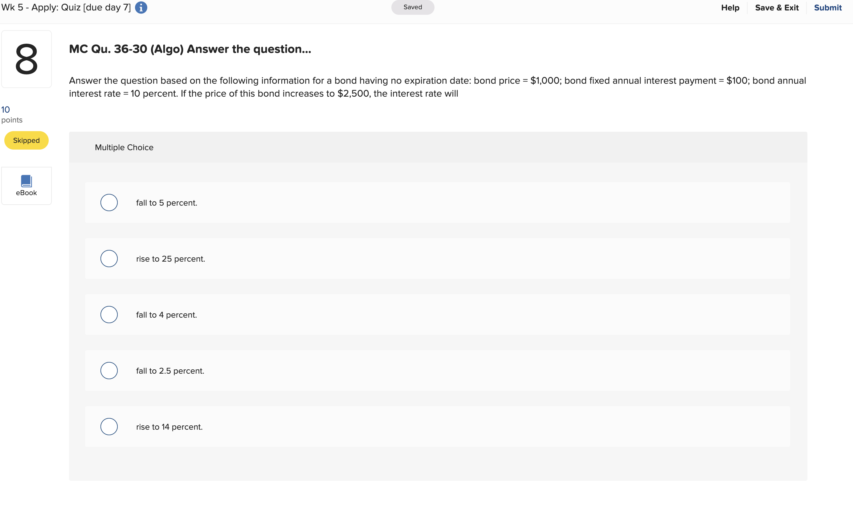  What is the solution to number 8? Wk 5 - Apply: