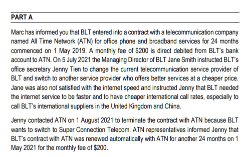 facilities to its clients. Marc, on behalf of BLT, approached Sim's Outdoor