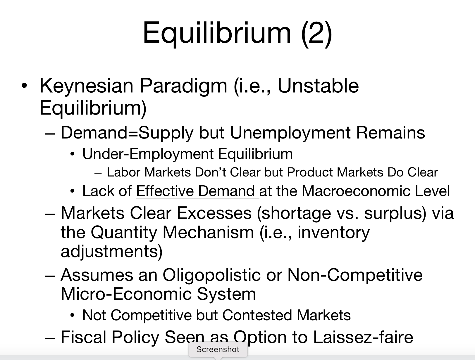 . Radical or Political Economy - Internal Contradictions in Capitalism Lead to