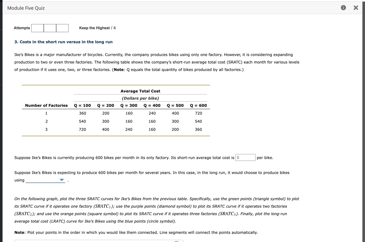 / 3 6. Firm's Costs 2 Consider the following cost information for